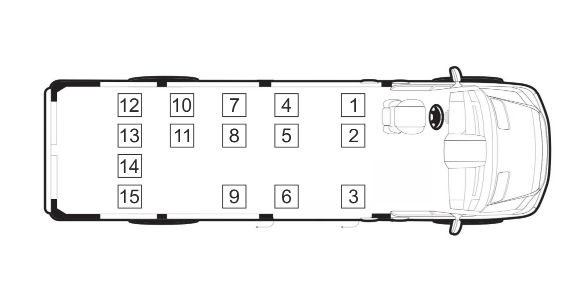 схема пассажирских мест